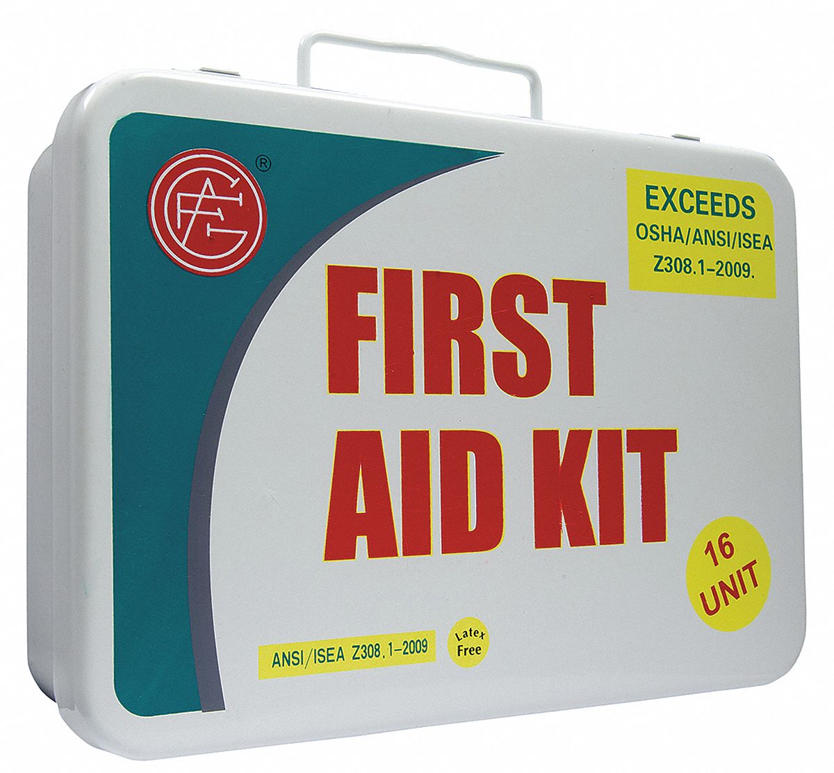GRAINGER APPROVED First Aid Kit, Kit, Metal, Industrial, 25 People Served per Kit 35KT049999