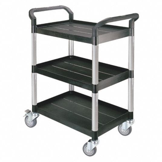 Utility Duty Triple Trolley with Straight Handle and Casters