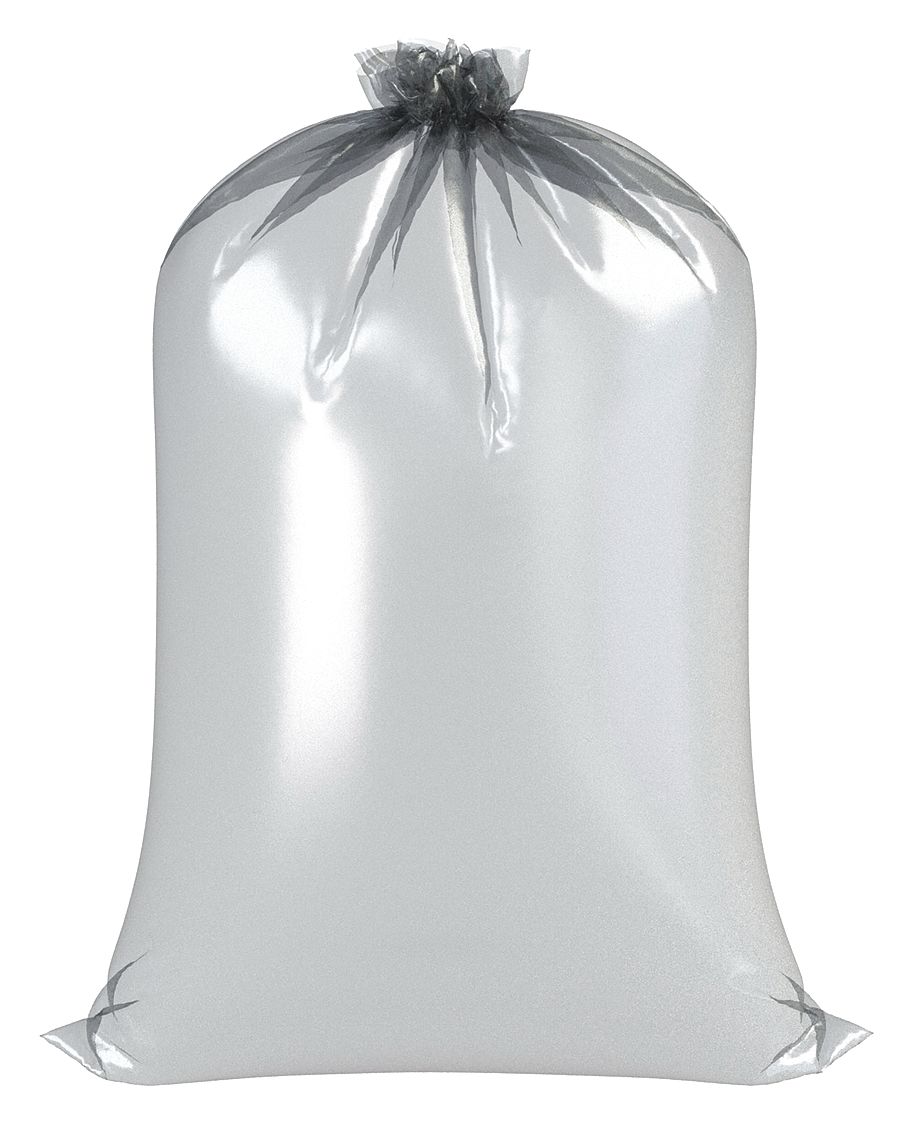 Drum Liner: For 30 gal Drums, 4 mil Thick, Not Antistatic, Seamed, Natural