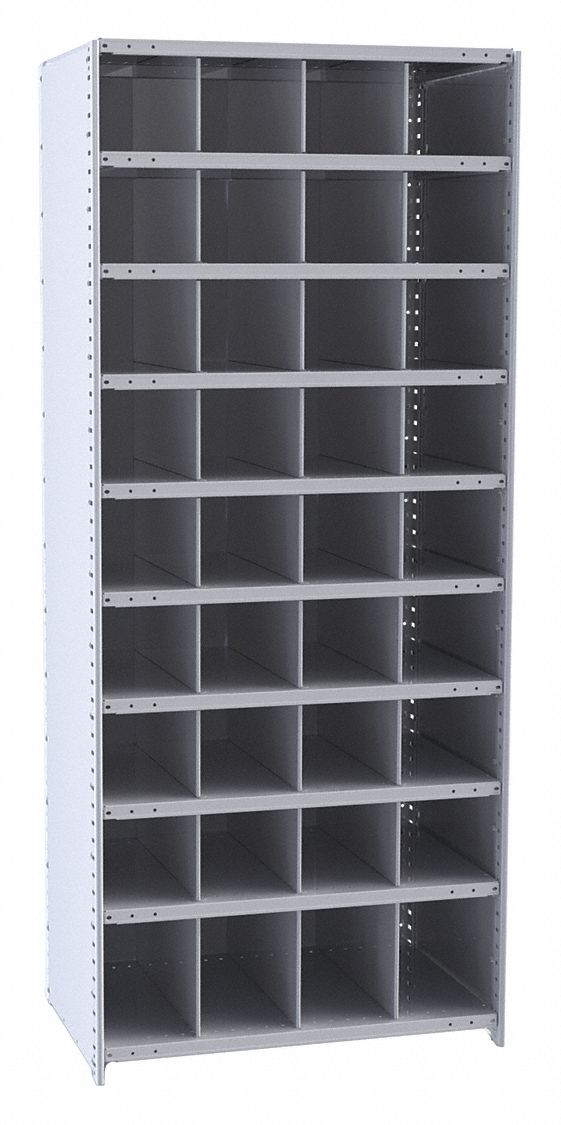 HALLOWELL, 36 in x 24 in x 84 in, 36 Compartments, Starter Metal Bin ...