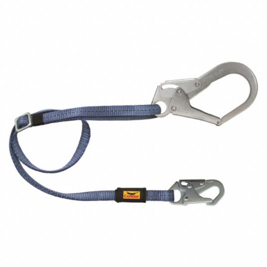 Adjustable Restraint Lanyard with Snap Hook : 6 ft.