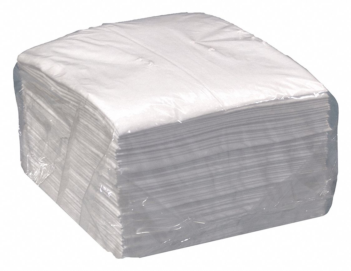 Absorb Pad, Oil-Based Liquids, White, PK100