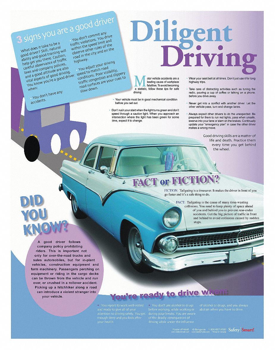 SAFETYPOSTER Safety Poster, English, 17" x 22", 1 EA Safety Banners and