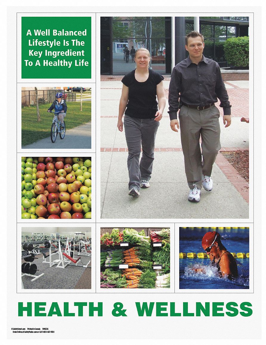 Safety Poster: 22 in x 17 in Nominal Sign Size, No Protective Coating, Write on Surface, English