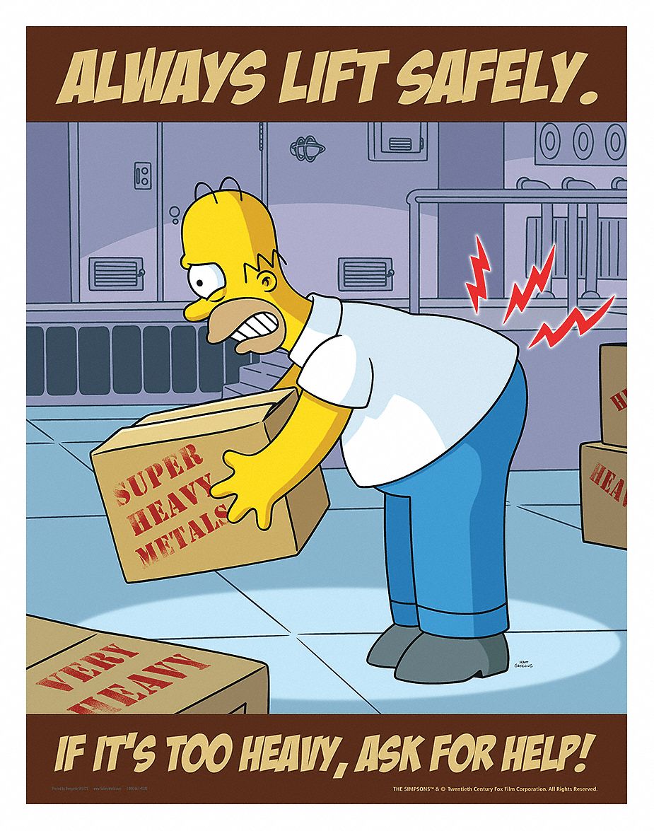 SAFETYPOSTER.COM Simpsons Safety Poster, Safety Banner Legend Always ...