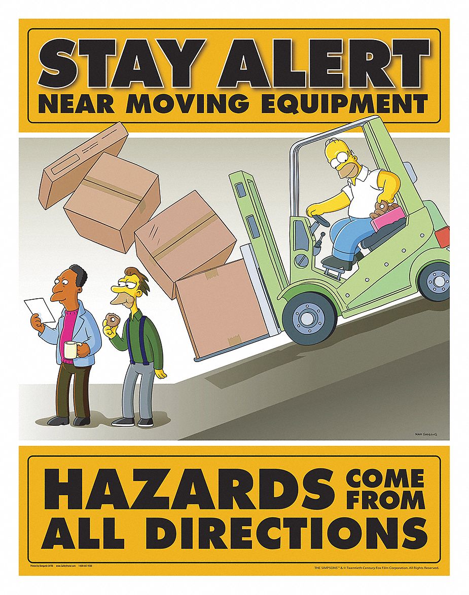 SAFETYPOSTER.COM Simpsons Safety Poster, English, 11" x 17 ...