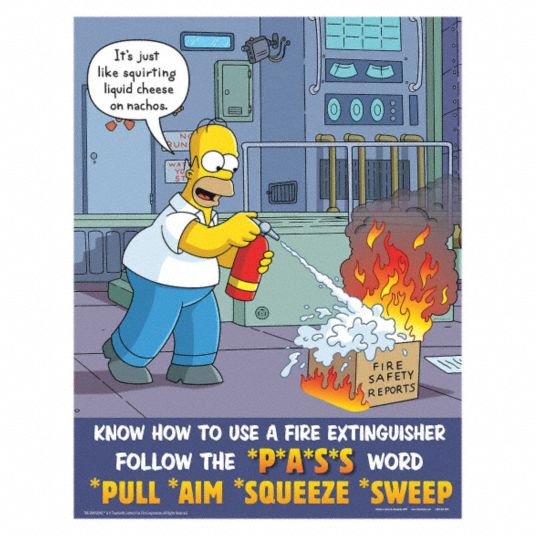 SAFETYPOSTER.COM Simpsons Safety Poster - 35LH53|S1117 - Grainger