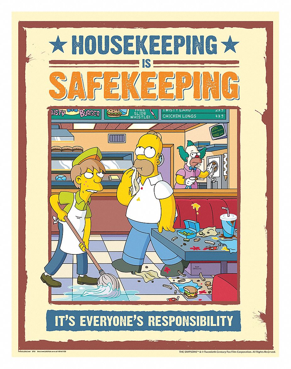 SAFETYPOSTER.COM Simpsons Safety Poster, English, 17