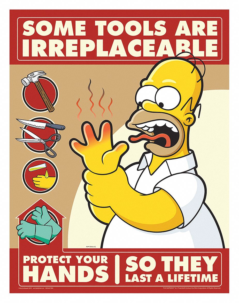 Safetypostercom Simpsons Safety Poster Safety Banner Legend Fire Porn Sex Picture