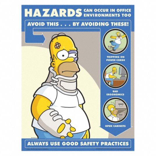 SAFETYPOSTER.COM Simpsons Safety Poster, Safety Banner Legend Hazards ...