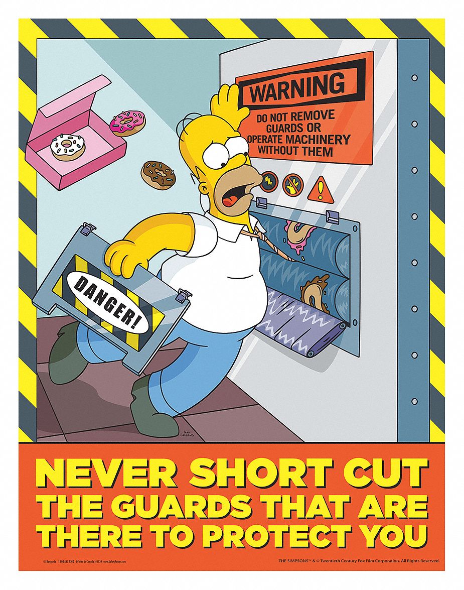 Simpsons Chemical Safety Poster Safety Posters Lab Safety Poster Images And Photos Finder