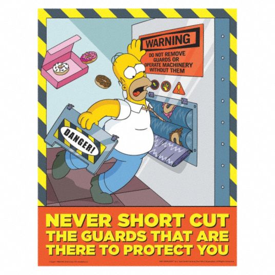 SAFETYPOSTER.COM Simpsons Safety Poster - 35LK98|S1139LWS - Grainger