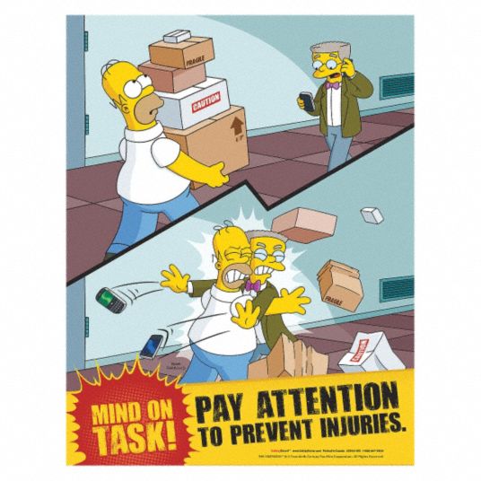 SAFETYPOSTER.COM Simpsons Safety Poster, Safety Banner Legend Mind On ...