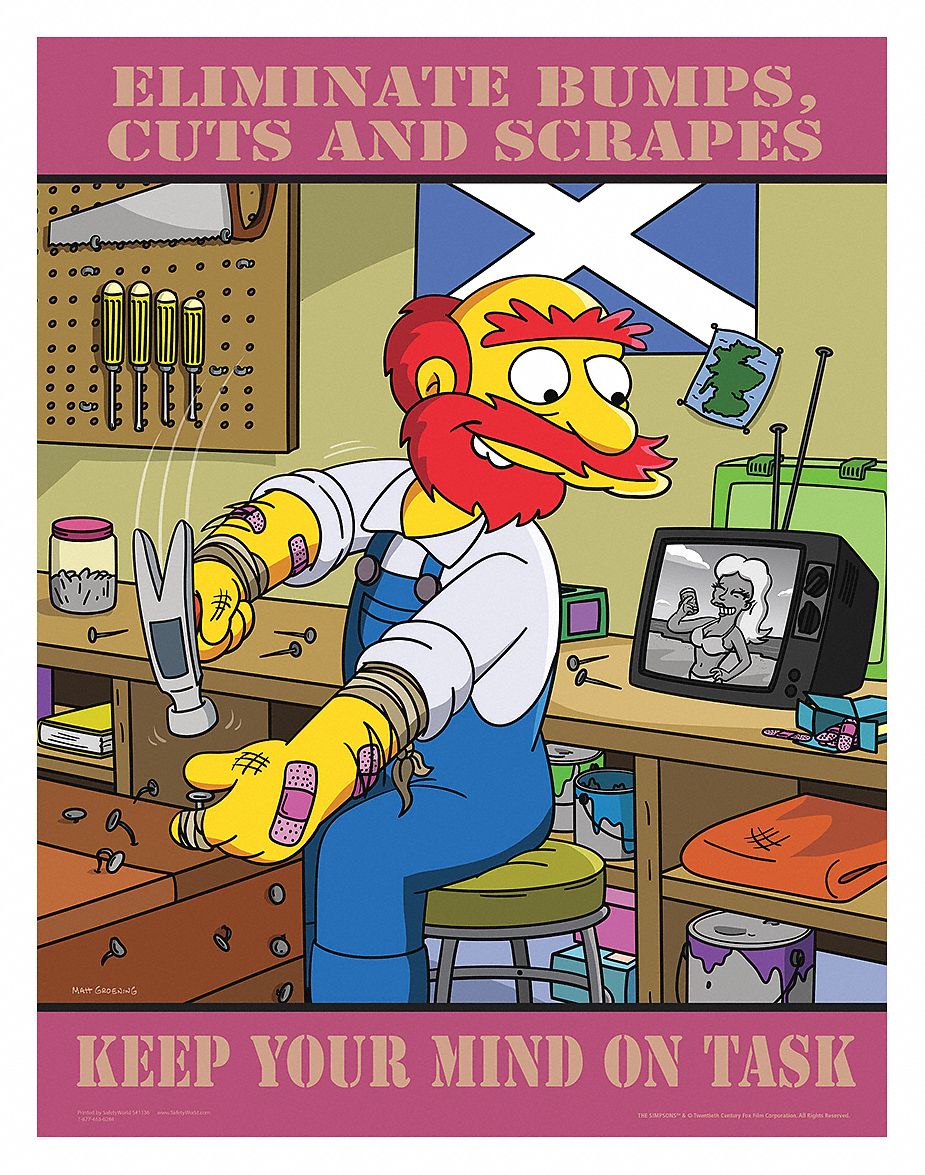 Simpsons Poster Lockout Tagout Simpsons Safety Poster - vrogue.co