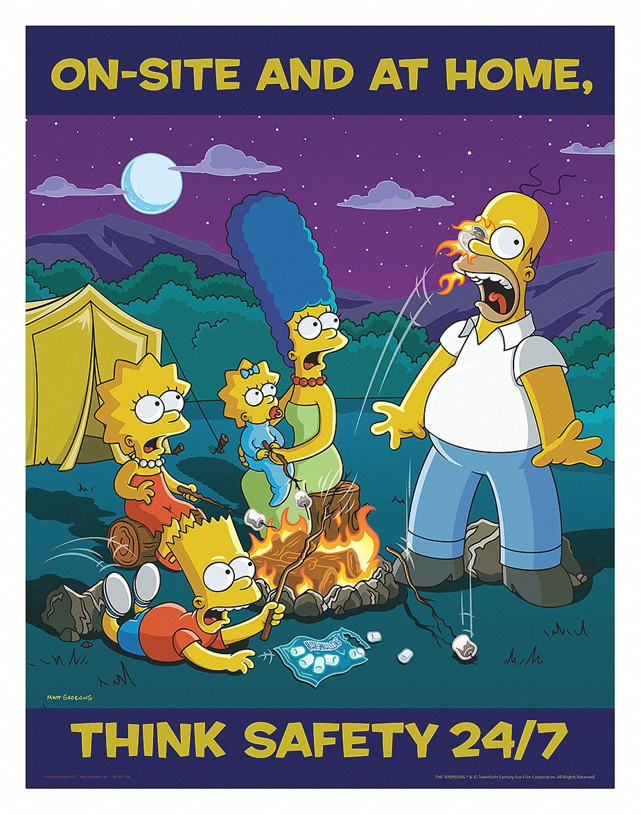 Safetyposter Simpsons Safety Poster Safety Banner Legend Safe Hot Sex Picture