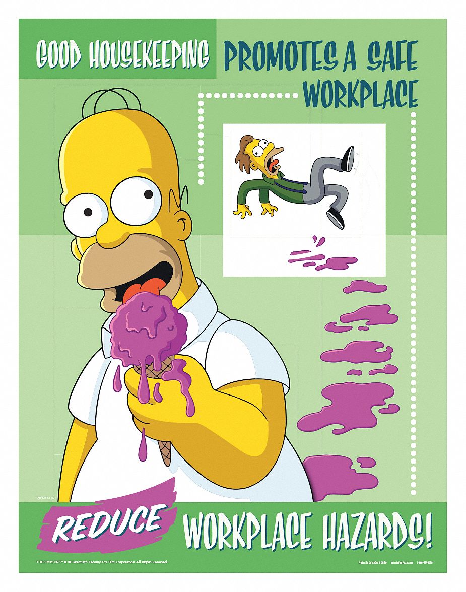 SAFETYPOSTER.COM Simpsons Safety Poster - 35LH77|S1110 - Grainger