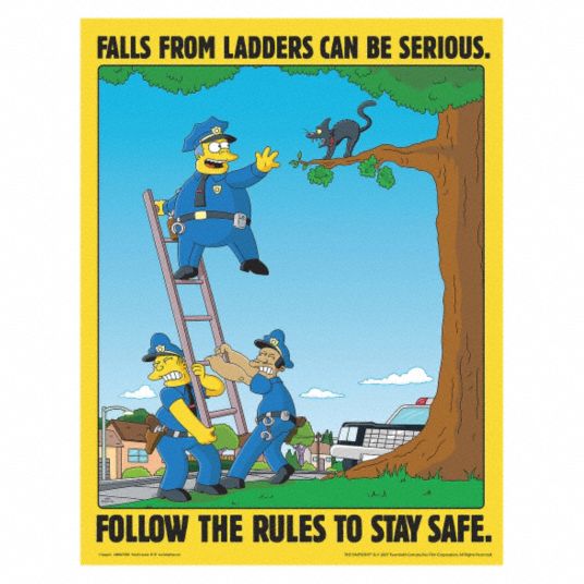 SAFETYPOSTER.COM Simpsons Safety Poster - 35LK94|S1127LWS - Grainger