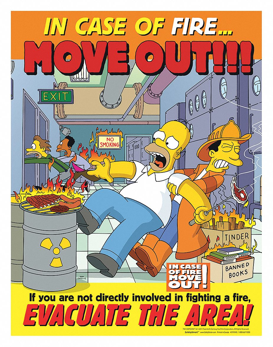 SAFETYPOSTER.COM Simpsons Safety Poster, English, 11