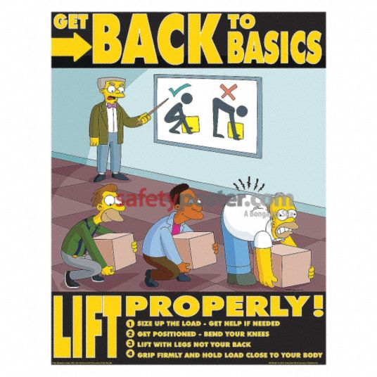 Simpsons Safety Poster, Safety Banner Legend Get Back