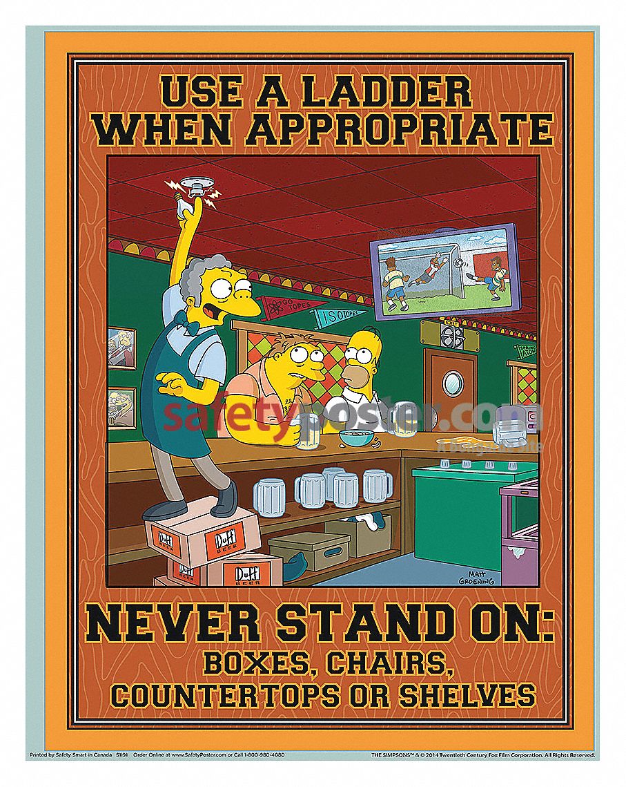 SAFETYPOSTER.COM Simpsons Safety Poster, English, 17