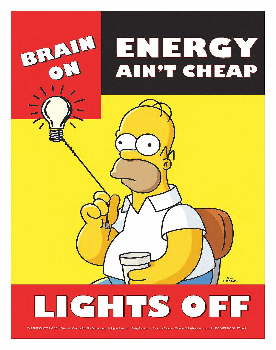 SAFETYPOSTER.COM Simpsons Safety Poster, Safety Banner Legend Brain On ...