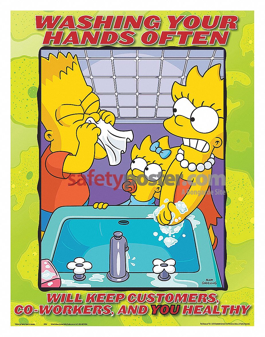 SAFETYPOSTER.COM Simpsons Safety Poster - 35LL17|S1190LWS - Grainger
