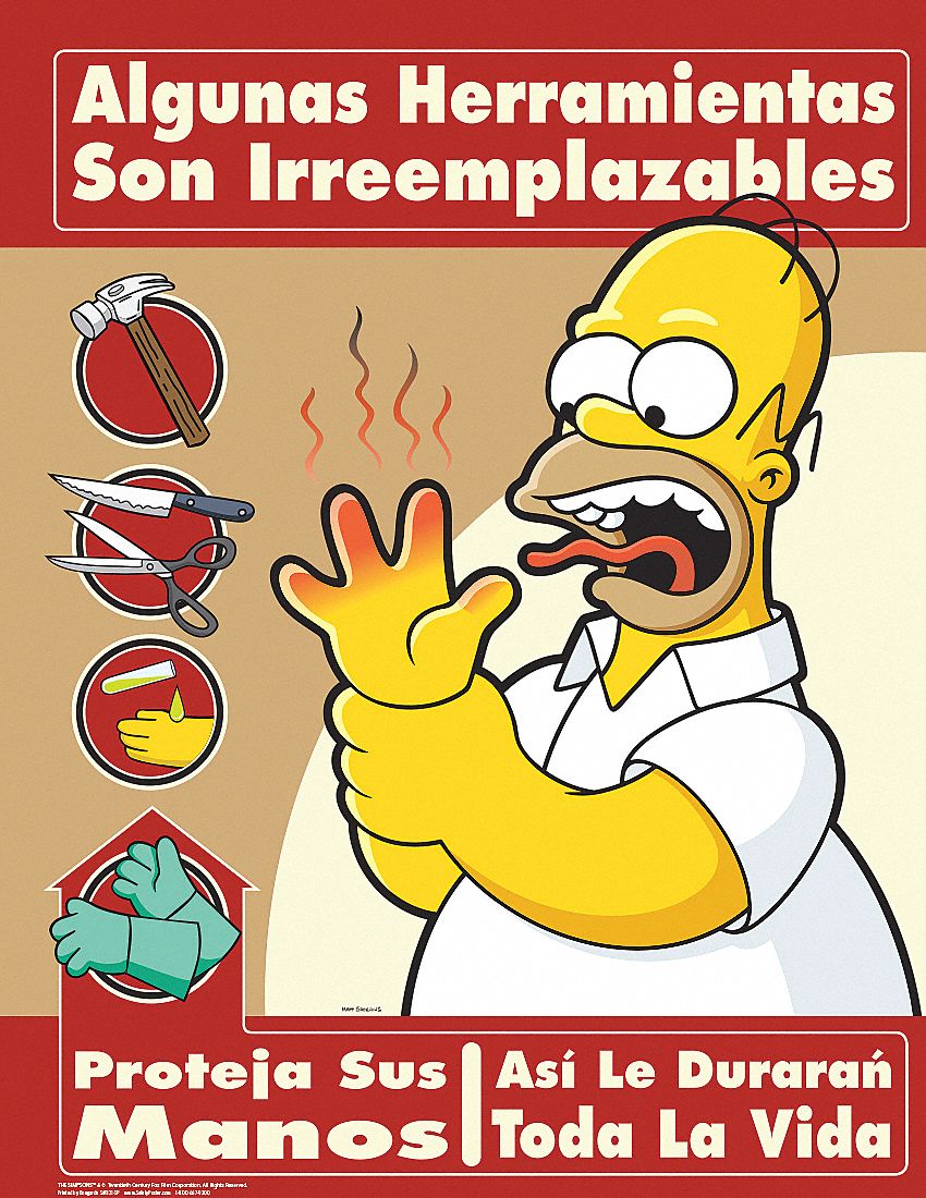 SAFETYPOSTER.COM Simpsons Safety Poster, Safety Banner Legend Proteja ...