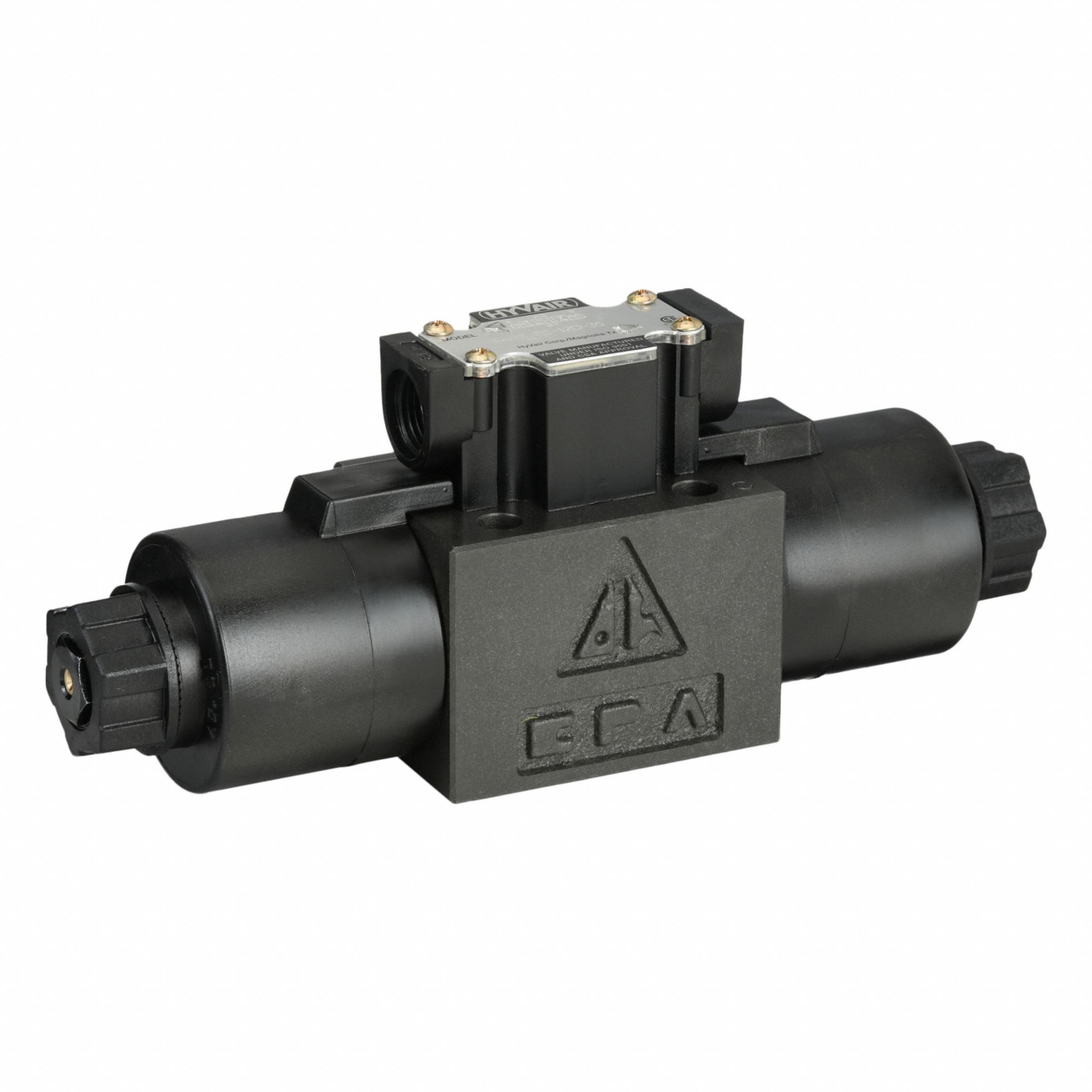 Hydraulic Directional Valve: 25 gpm Max Flow Rate, D05 NFPA Size, Three Positions, 12V DC