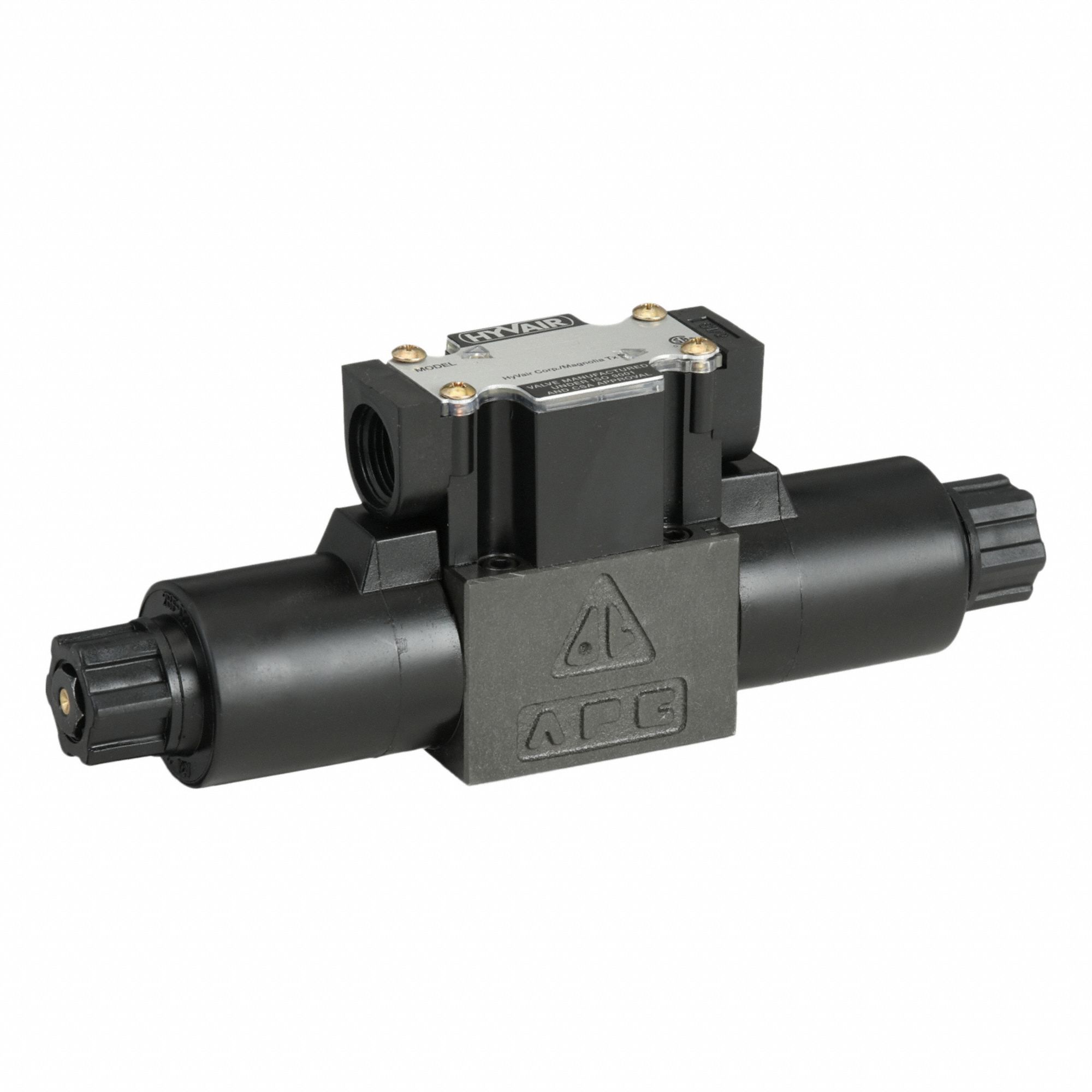 Hydraulic Directional Valve: 20 gpm Max Flow Rate, D03 NFPA Size, Three Positions, 12V DC