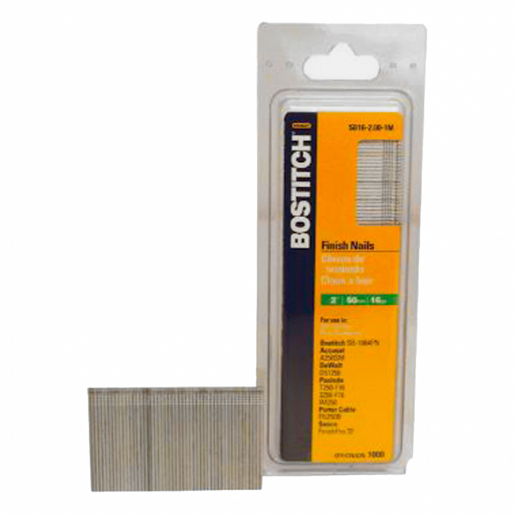STRAIGHT FINISH NAIL, 2 IN LENGTH, COATED