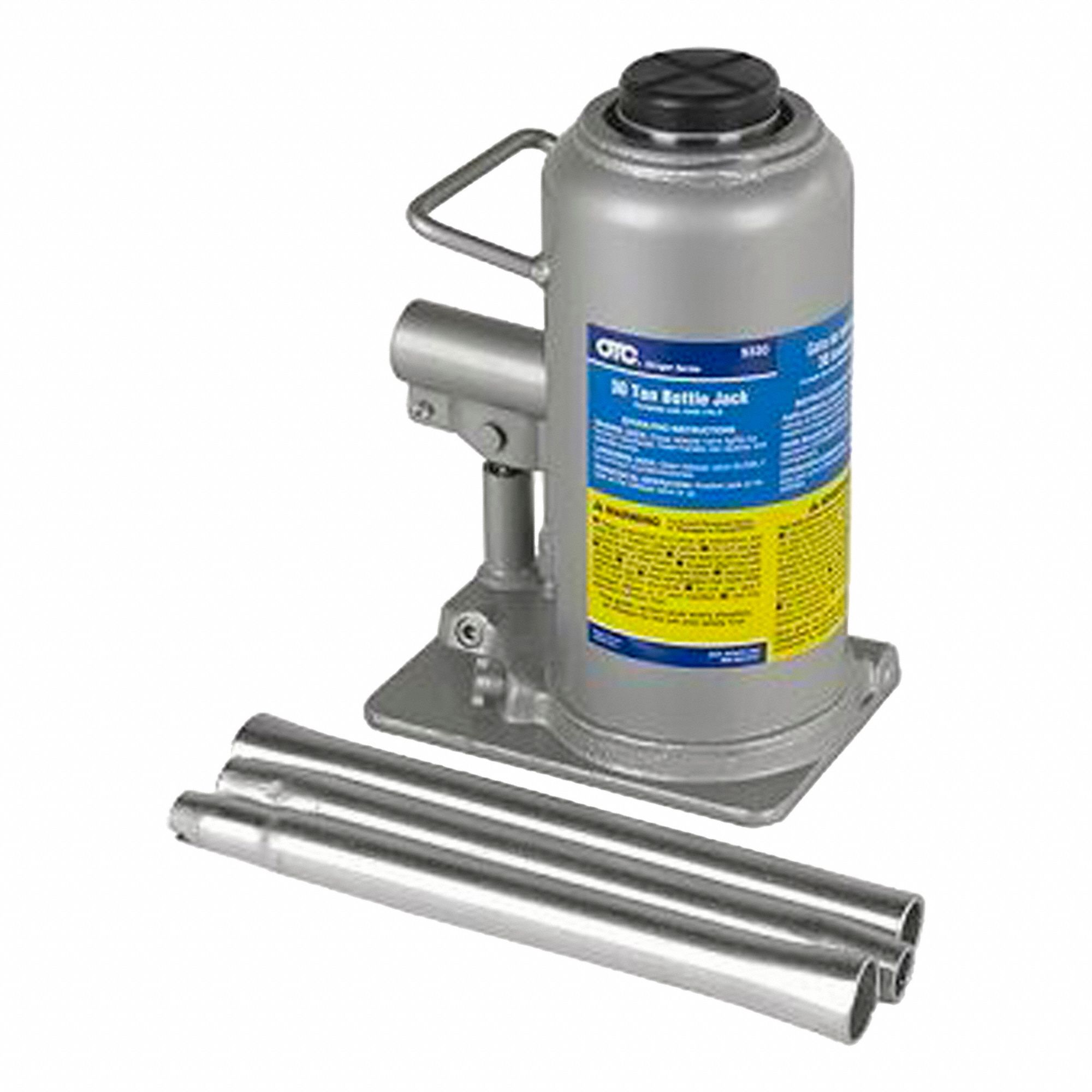BOTTLE JACK,30 TONS, 30 TON LOAD CAPACITY, 17½ IN MAX LIFT, 11 IN MIN H, ANSI PALD