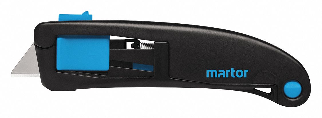 SAFETY KNIFE,6 IN.,BLACK/BLUE