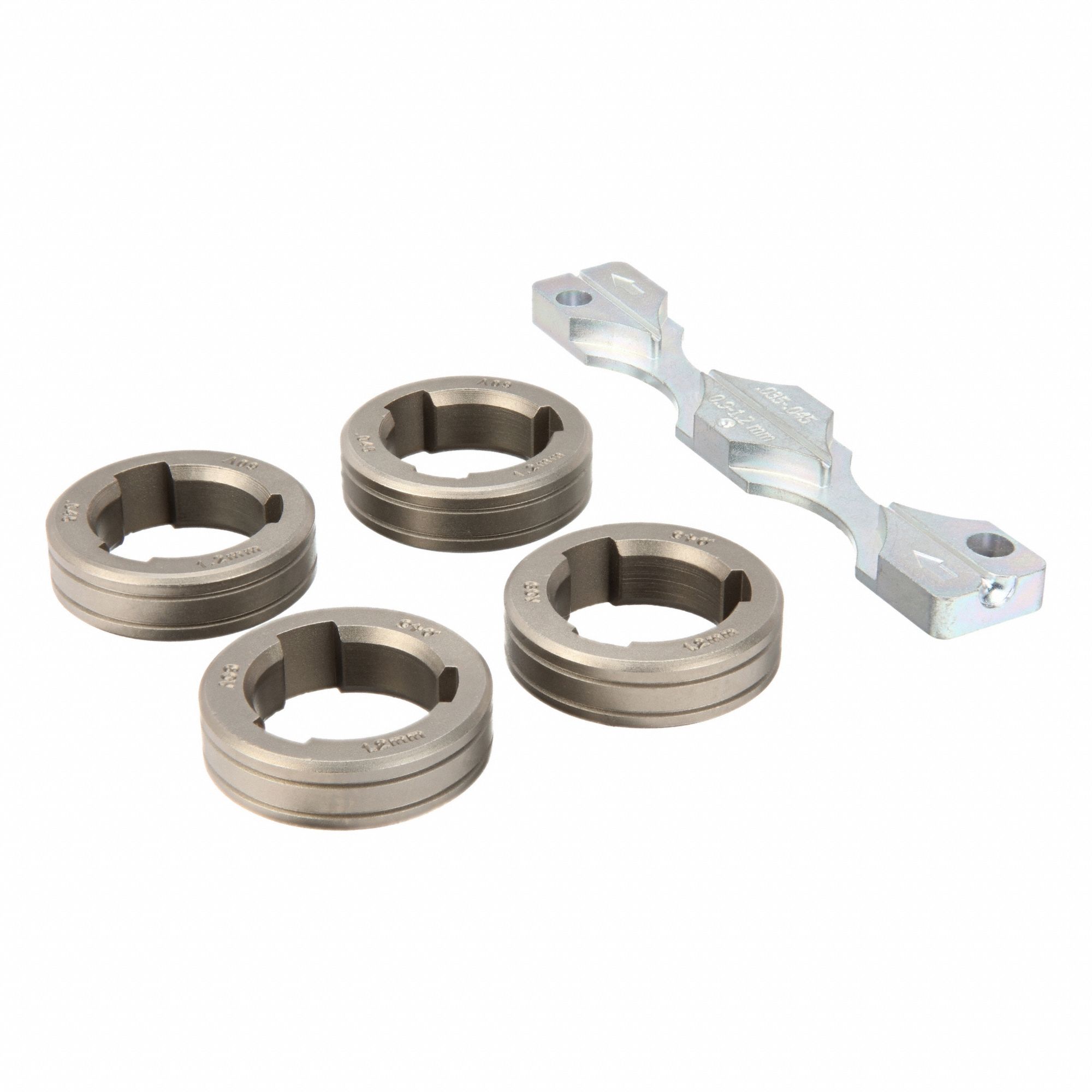 Drive Roll Kit: 4-Roll, 0.045 in, V-Groove, 0.04 in to 0.045 in