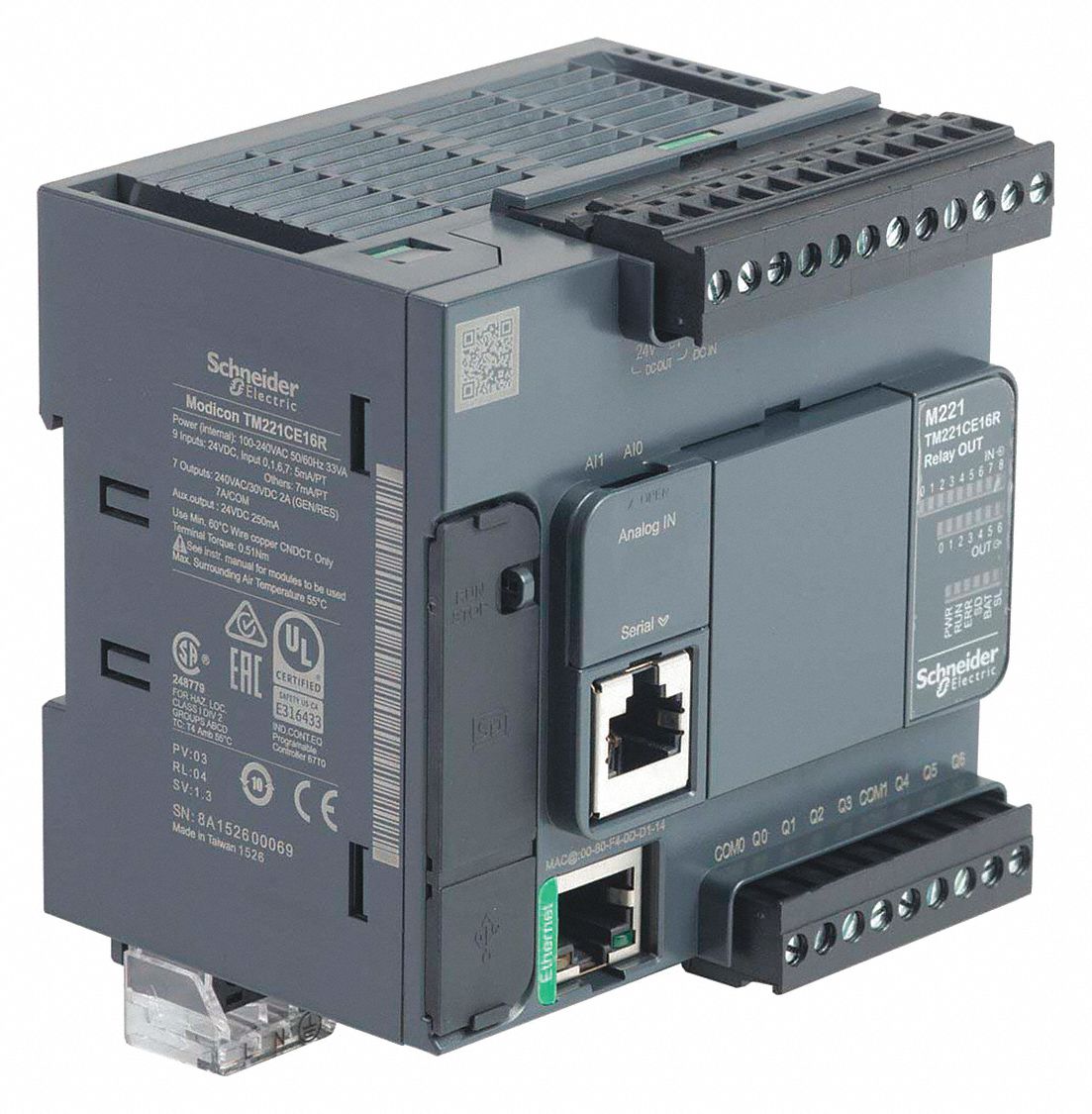 PLC: (2) Analog/(9) Discrete, (7) Relay, 100 to 240V AC : 24V DC