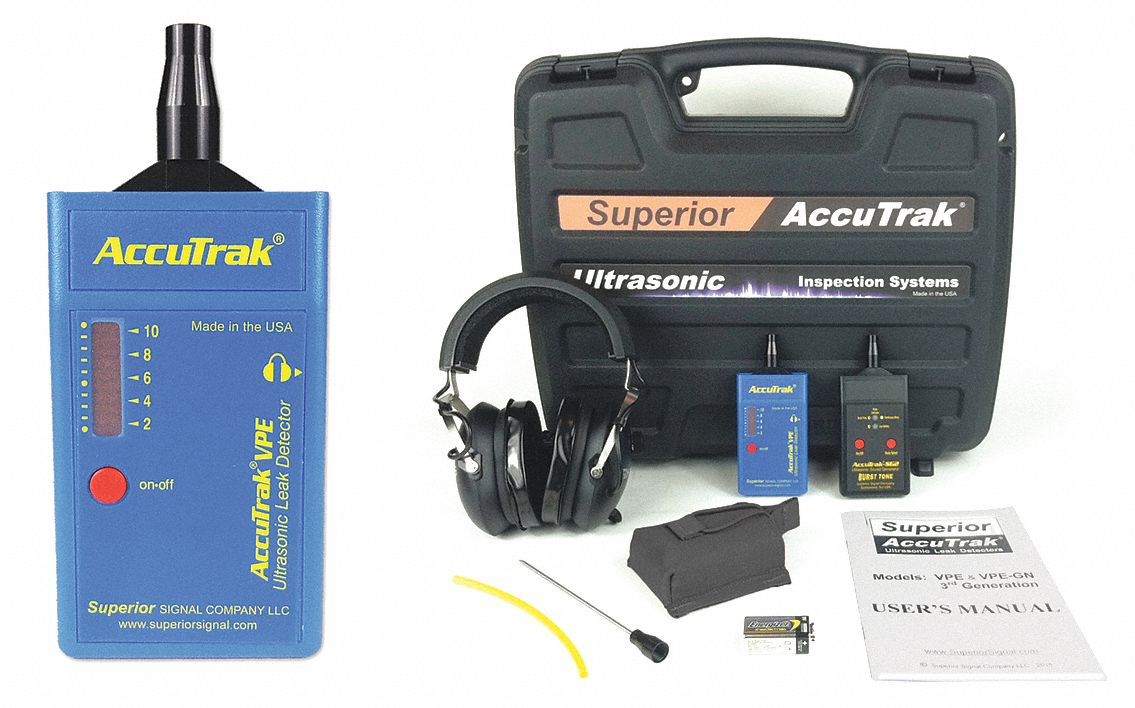 SUPERIOR ACCUTRAK Ultrasonic Leak Detector: 36 kHz to 42 kHz