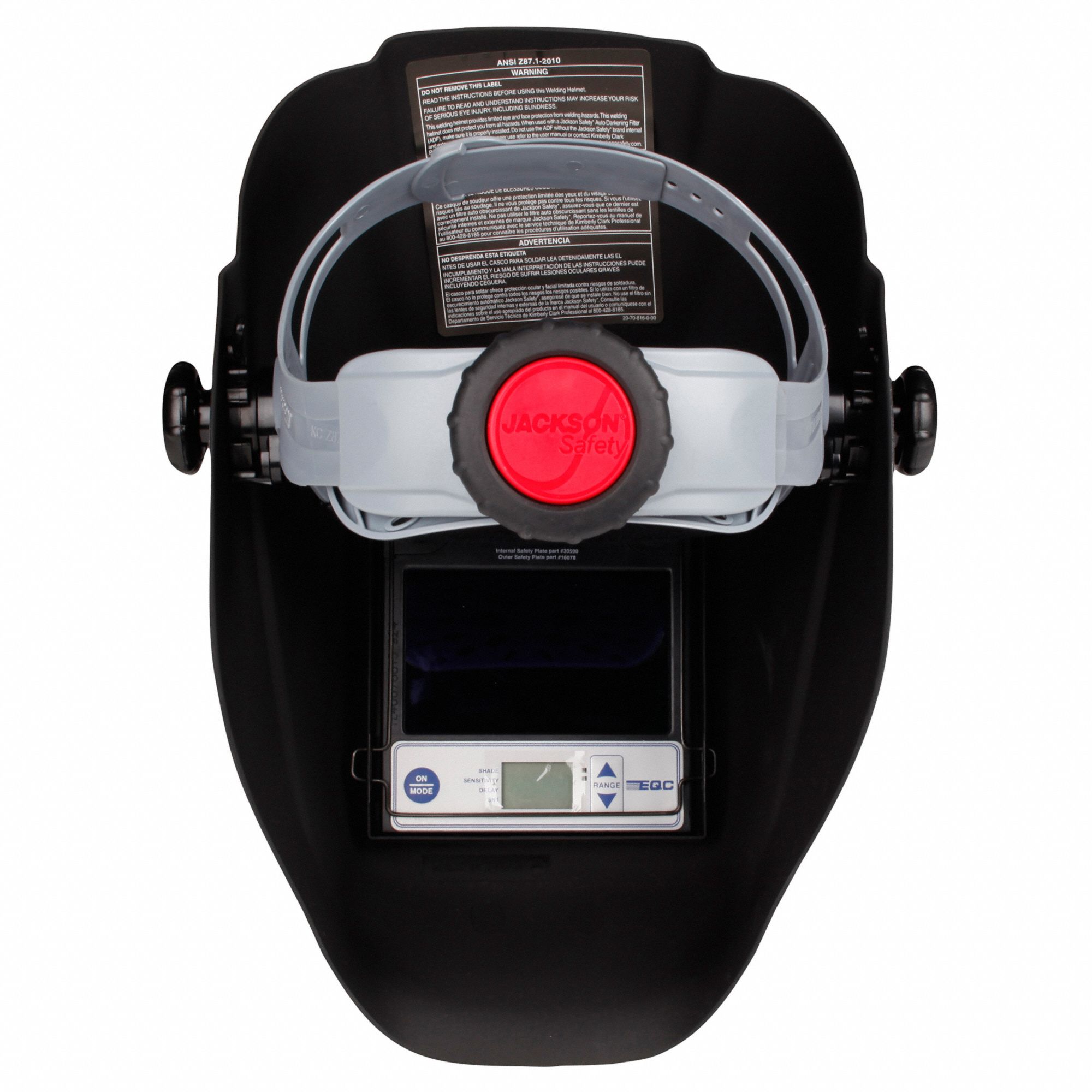 JACKSON SAFETY Welding Helmet AutoDarkening, 4 Arc Sensors, Black, W9