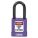 LOCKOUT PADLOCK, KEYED DIFFERENT, PLASTIC-COVERED ALUMINUM, STANDARD BODY, STEEL, PURPLE