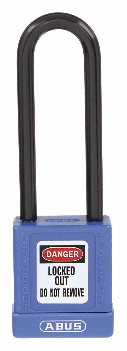 Lockout Padlock, KD, Blue, 3" H