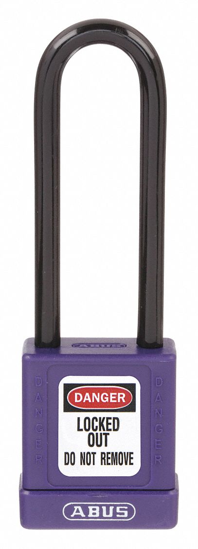 Lockout Padlock, KD, Purple, 3" H
