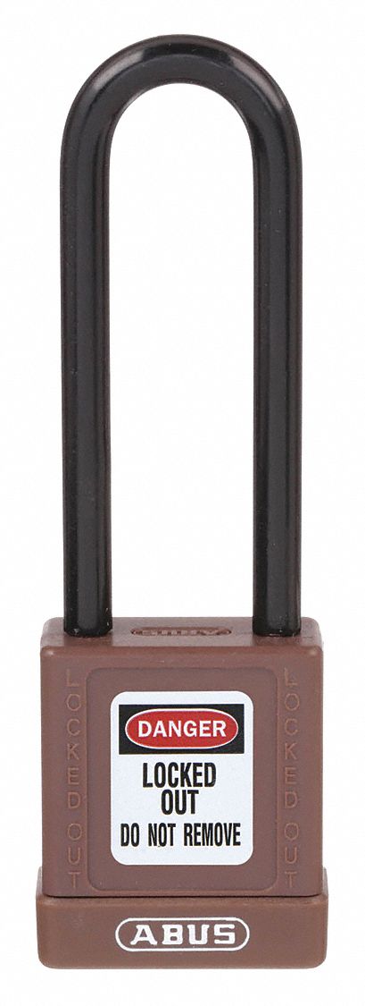 Lockout Padlock, KD, Brown, 3" H
