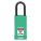 LOCKOUT PADLOCK, KEYED DIFFERENT, PLASTIC-COVERED ALUMINUM, LONG BODY, STEEL, STD, GREEN