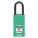 LOCKOUT PADLOCK, KEYED DIFFERENT, PLASTIC-COVERED ALUMINUM, LONG BODY, STEEL, STD, GREEN