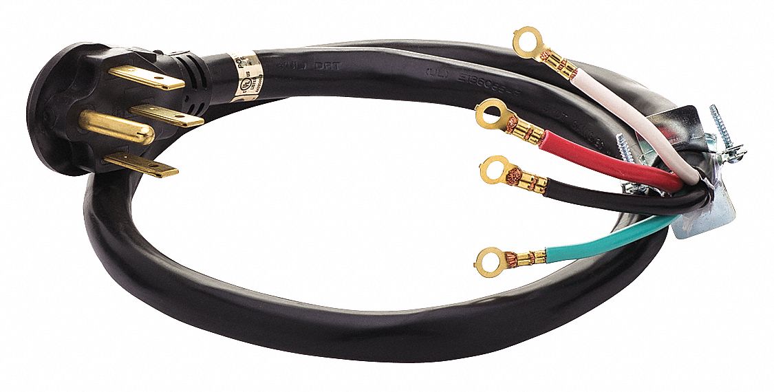 FRIGIDAIRE Power Cord (2) 8 AWG_(2) 6 AWG Wire Size, 4 ft Cord Lg