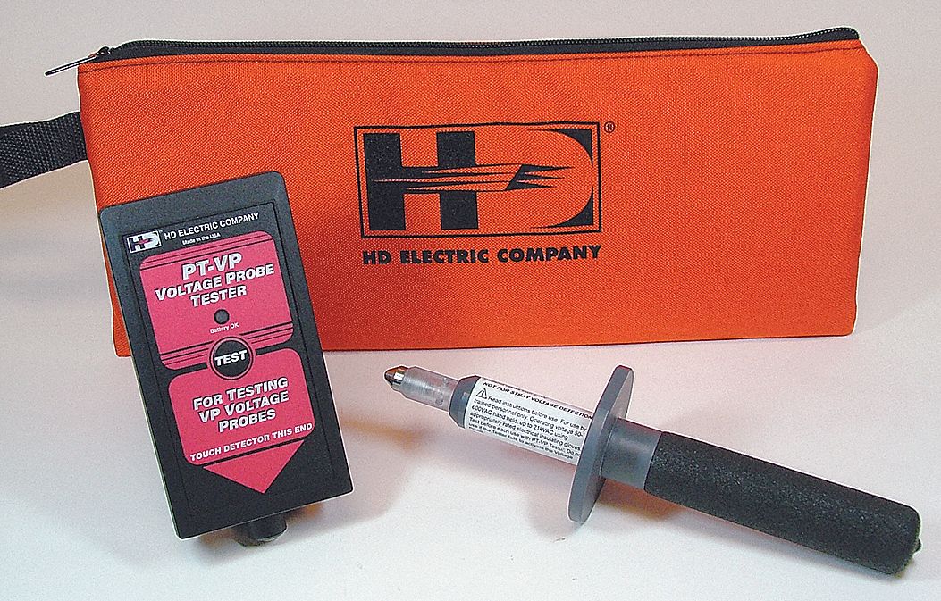 Voltage Probe Kit: 5 to 600V AC, LED, Audible Alert, Uses (2) AA Alkaline Battery