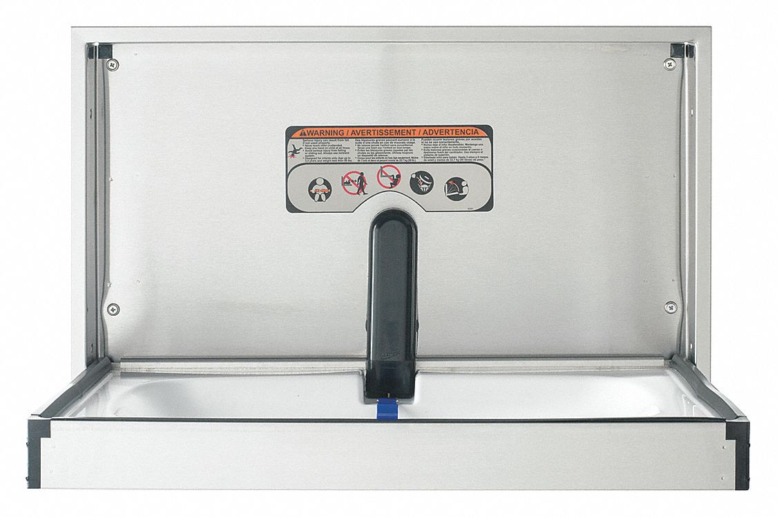 FOUNDATIONS Baby Changing Station 304 Stainless Steel (16 ga), 21 3/8