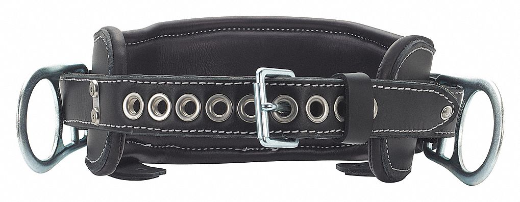 BODY BELT, D29, 2 D-RINGS, ZINC PLATED STEEL HARDWARE, TONGUE BUCKLE, 310 LB CAPACITY