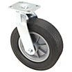 Medium-Duty Plate Casters with Semipneumatic Wheels