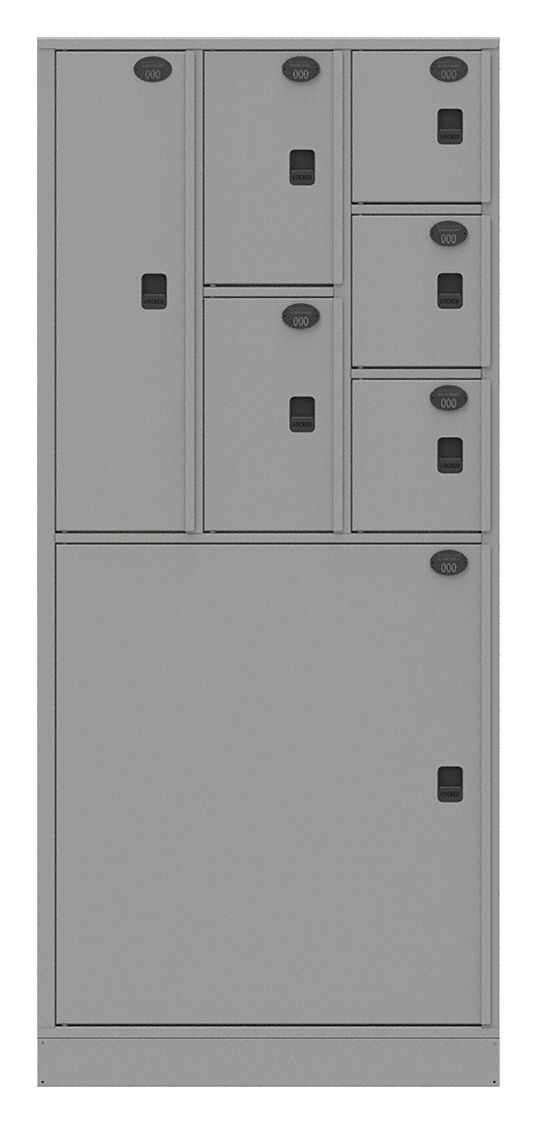 Law Enforcement Evidence Locker: Pass-Through Backing, Keyless Lift Latch, 7 Compartments