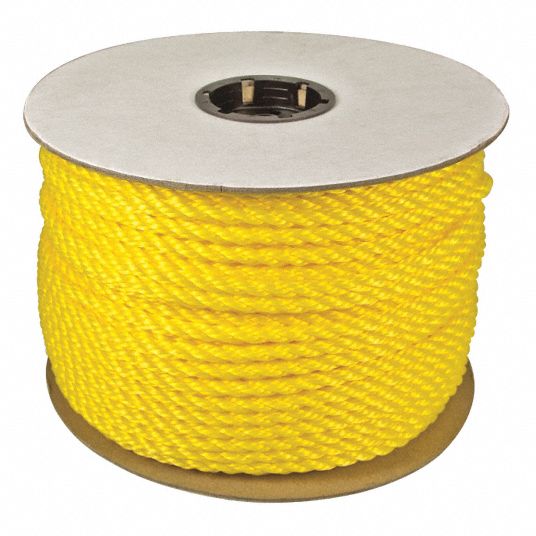 Twisted Polypropylene Rope - 3/8, Yellow