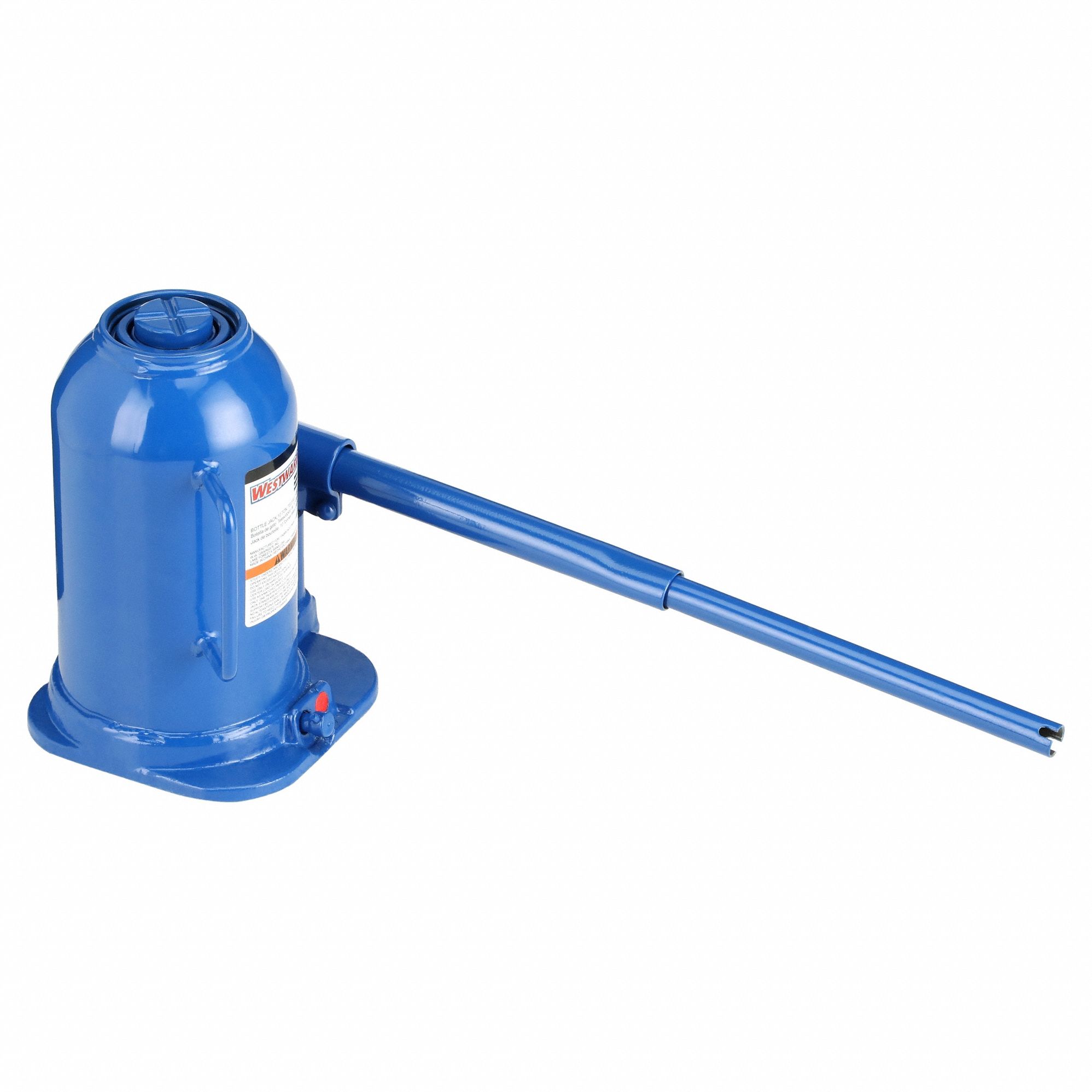 WESTWARD High-Clearance Bottle Jacks: Steel, Manual Handle, Mechanical, 10 ton Load Capacity